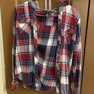 Flannel with hood